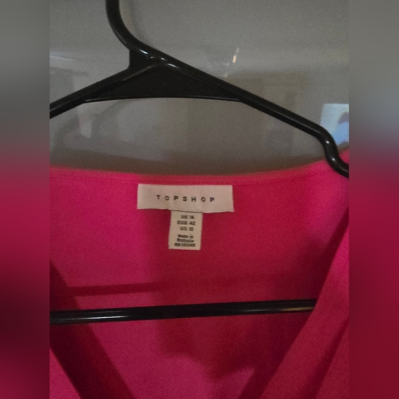 Top shop size 10 pink tie front dress - Picture 2 of 5